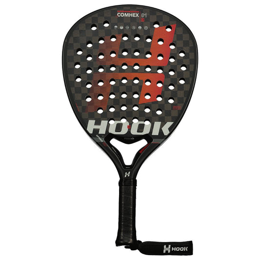 HOOK PADEL RACKET - COMHEX ATTACK (BLACK/RED)